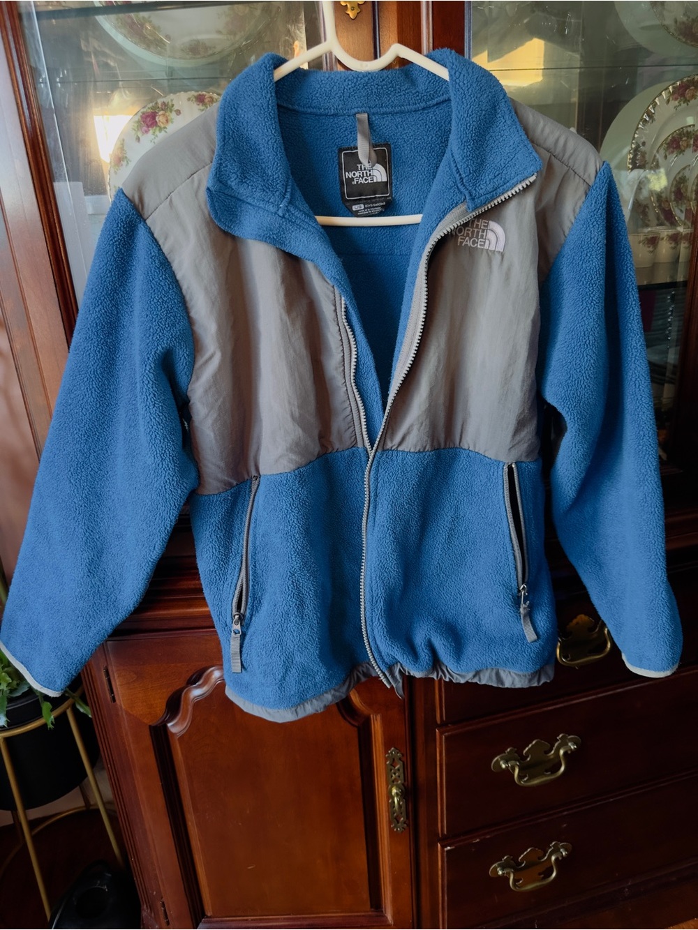 The North Face Blue and Gray Kids Fleece Jacket